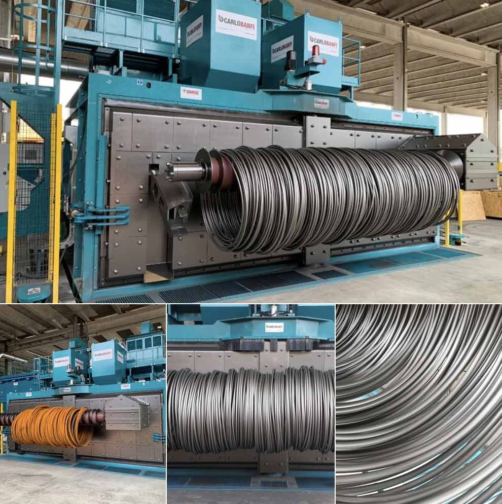 New VERBOR shot blasting machine for wire in coils