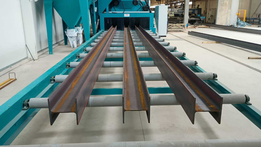 Roller conveyor shot blasting machine type LAUCO 250 NS8