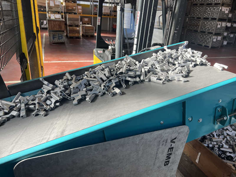 Tappeto Rampante® shotblast machine for die-casting Aluminum field