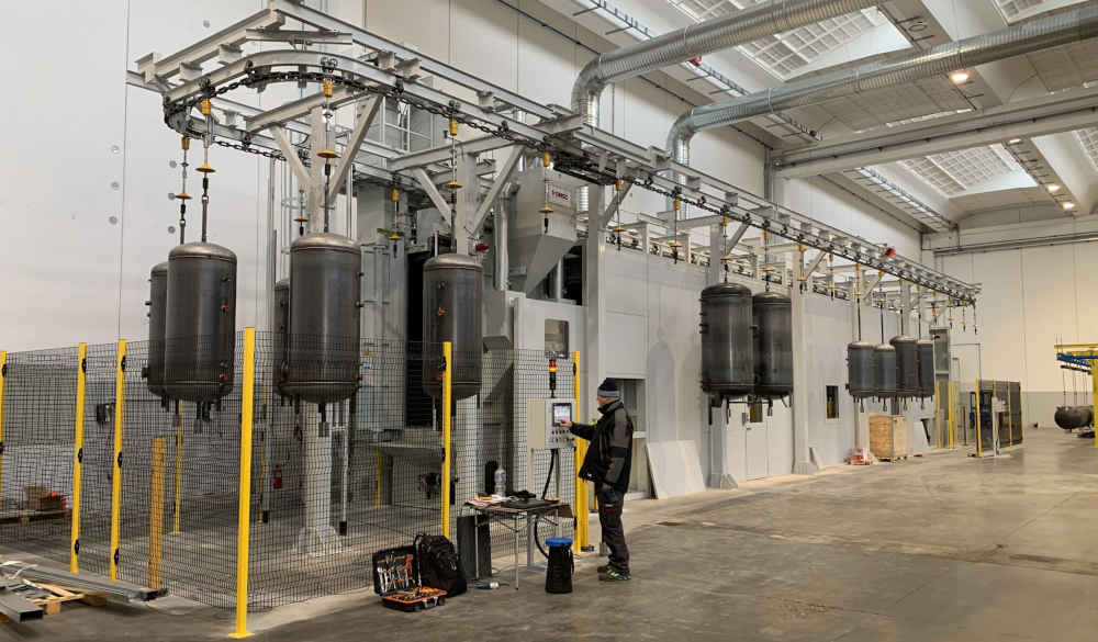 Shotblast machines for the external and internal blasting treatment of BOILERS 