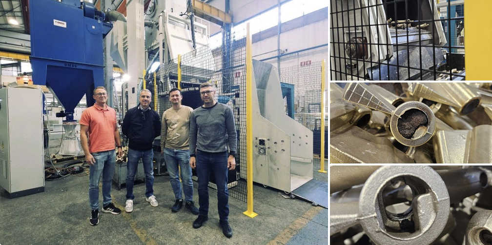nuova granigliatrice a Tappeto Rampante® in acciaio