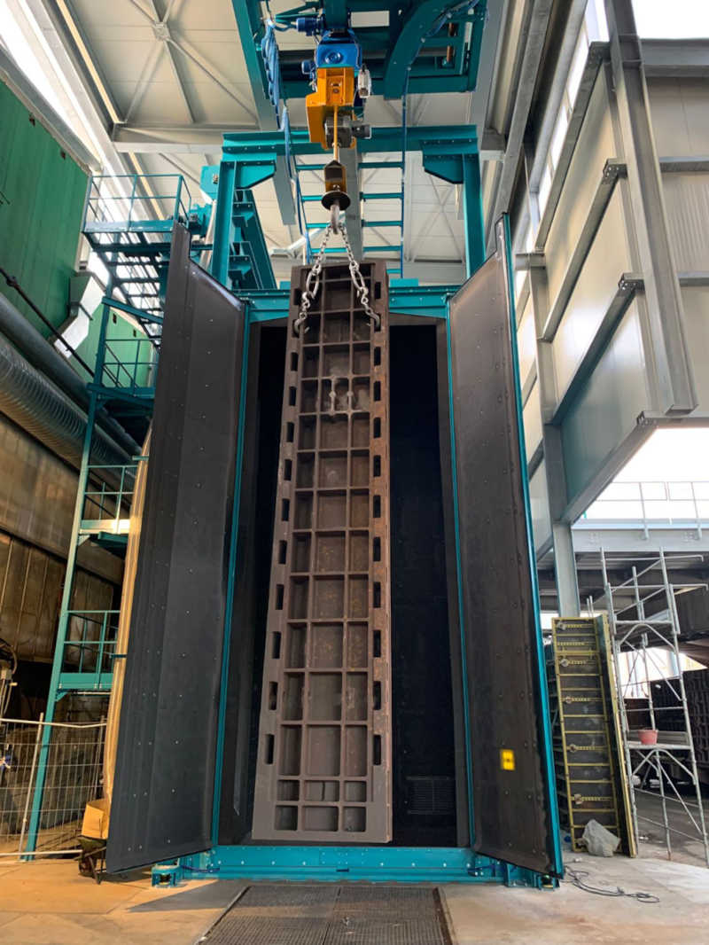 shot blasting machine for huge workpieces