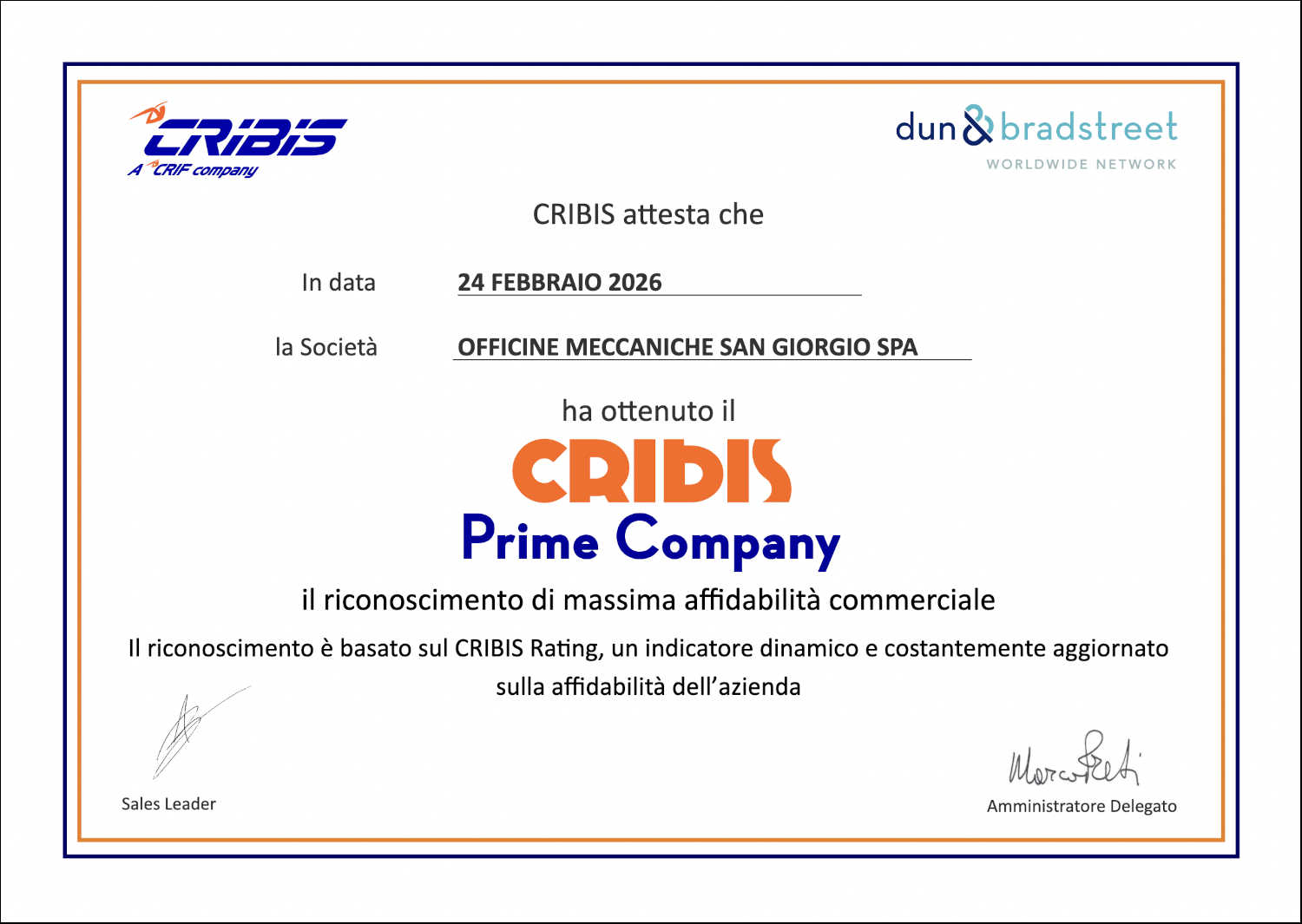 certificato cribis ita