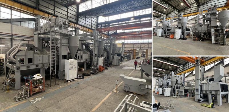 roller conveyor shot blasting machines